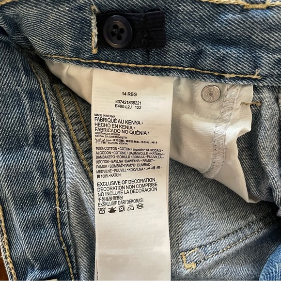 Levis Vintage Inspired Bleach Dipped Girls Shorts - Picture 4 of 4